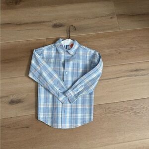 Janie And Jack Plaid Button Down Top Size 6